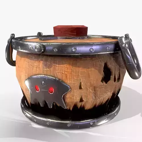 Burned Pot Model with PBR texturing 