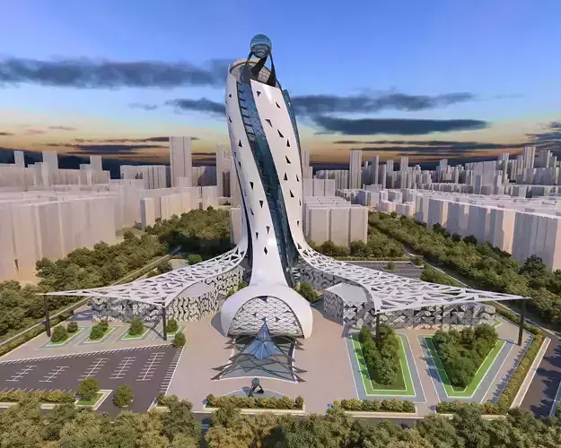 0060 - Organic-Parametric Skyscraper 3D model
