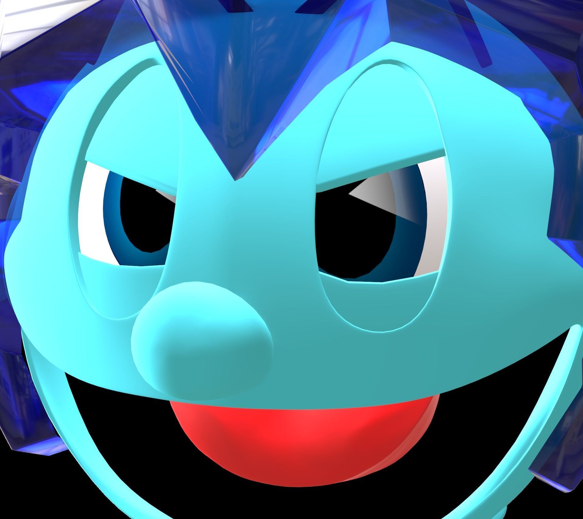 Ice Pacman Low-poly 3D model_4