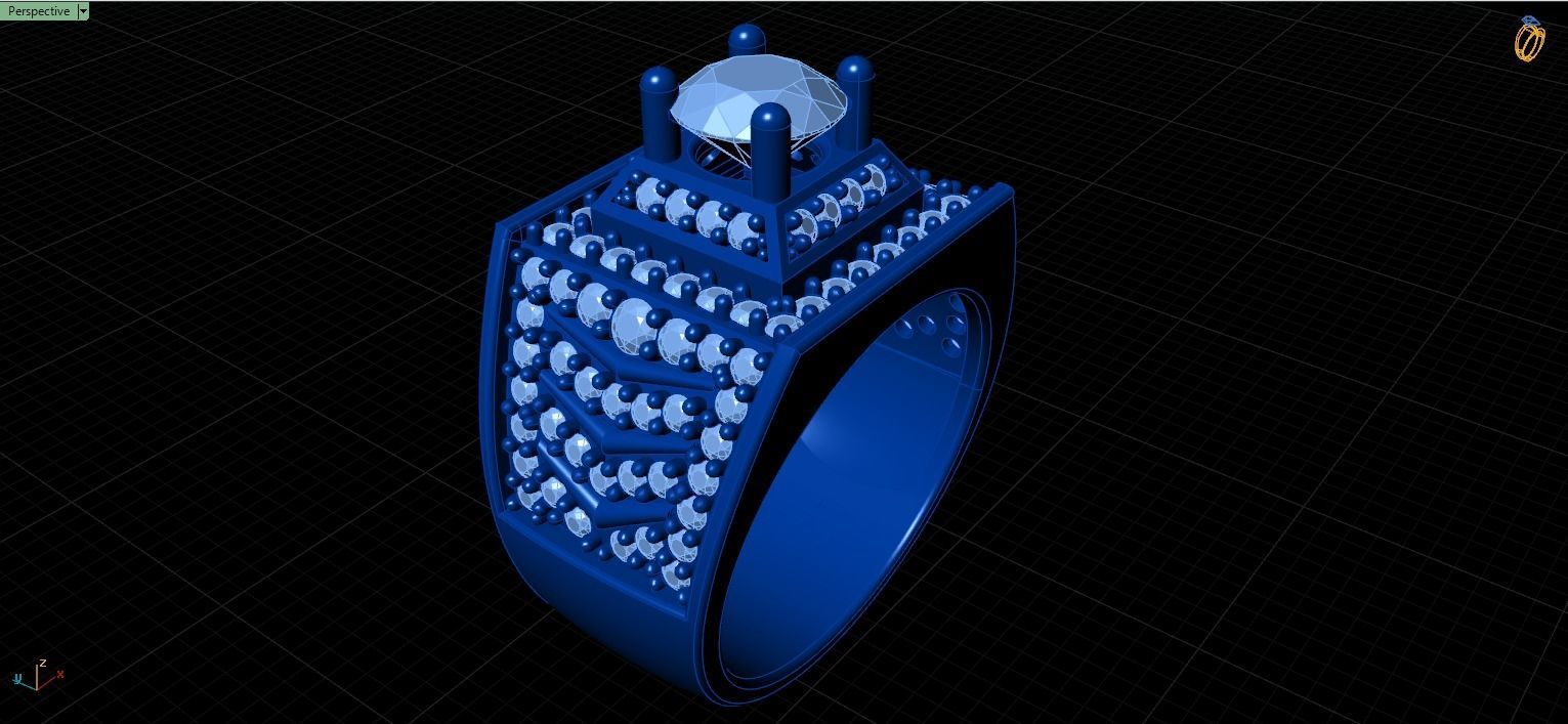 Mens Ring 3D print model 3D print model_7