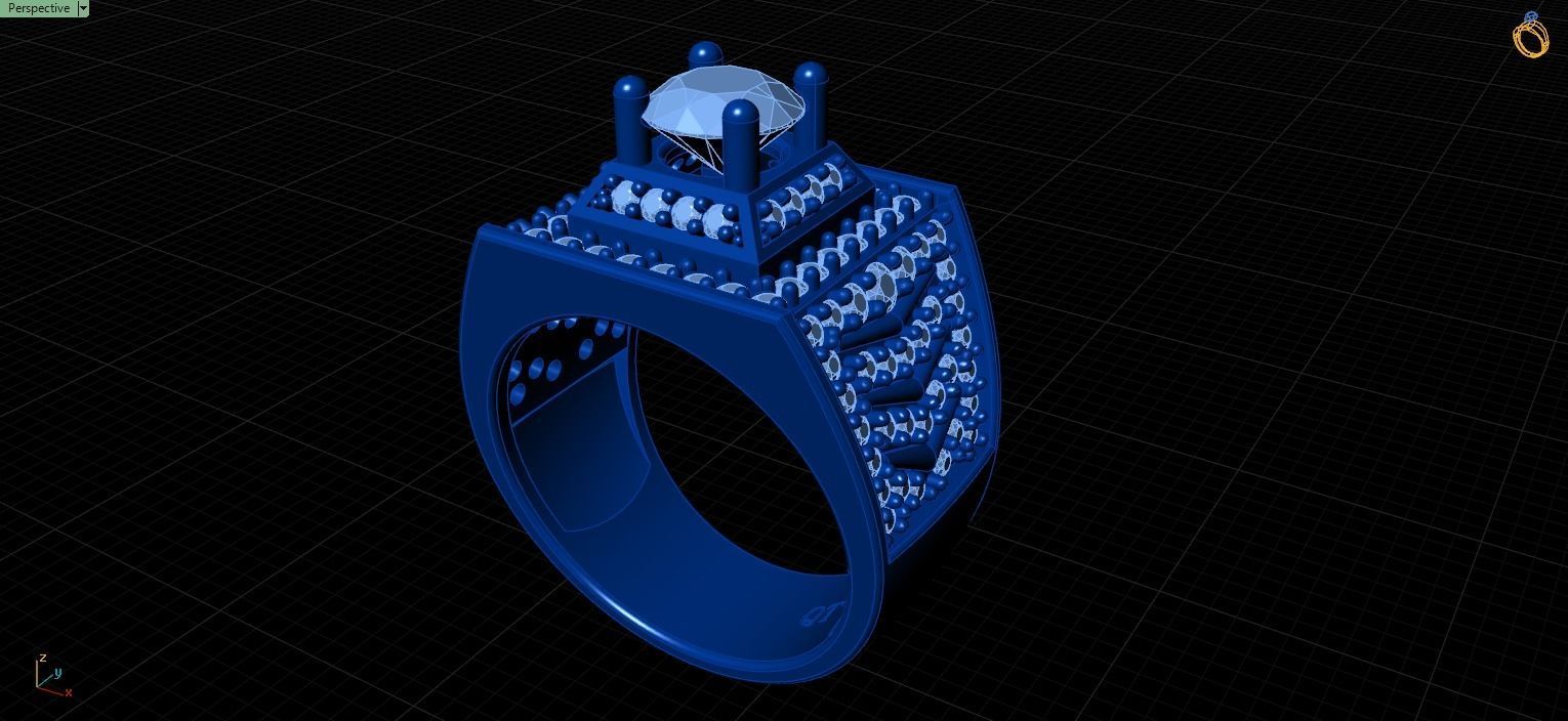 Mens Ring 3D print model 3D print model_6