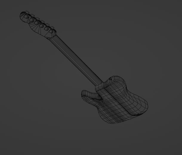 Electric Guitar - Fender Telecaster 3D model_2