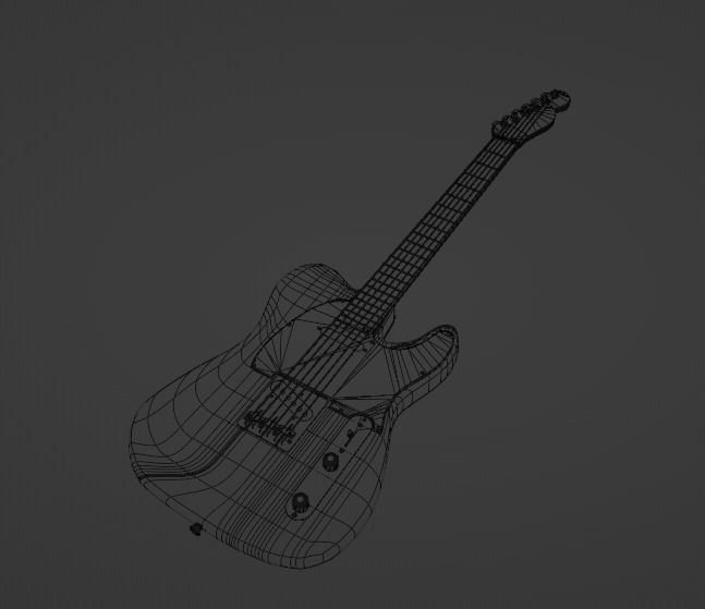 Electric Guitar - Fender Telecaster 3D model_3