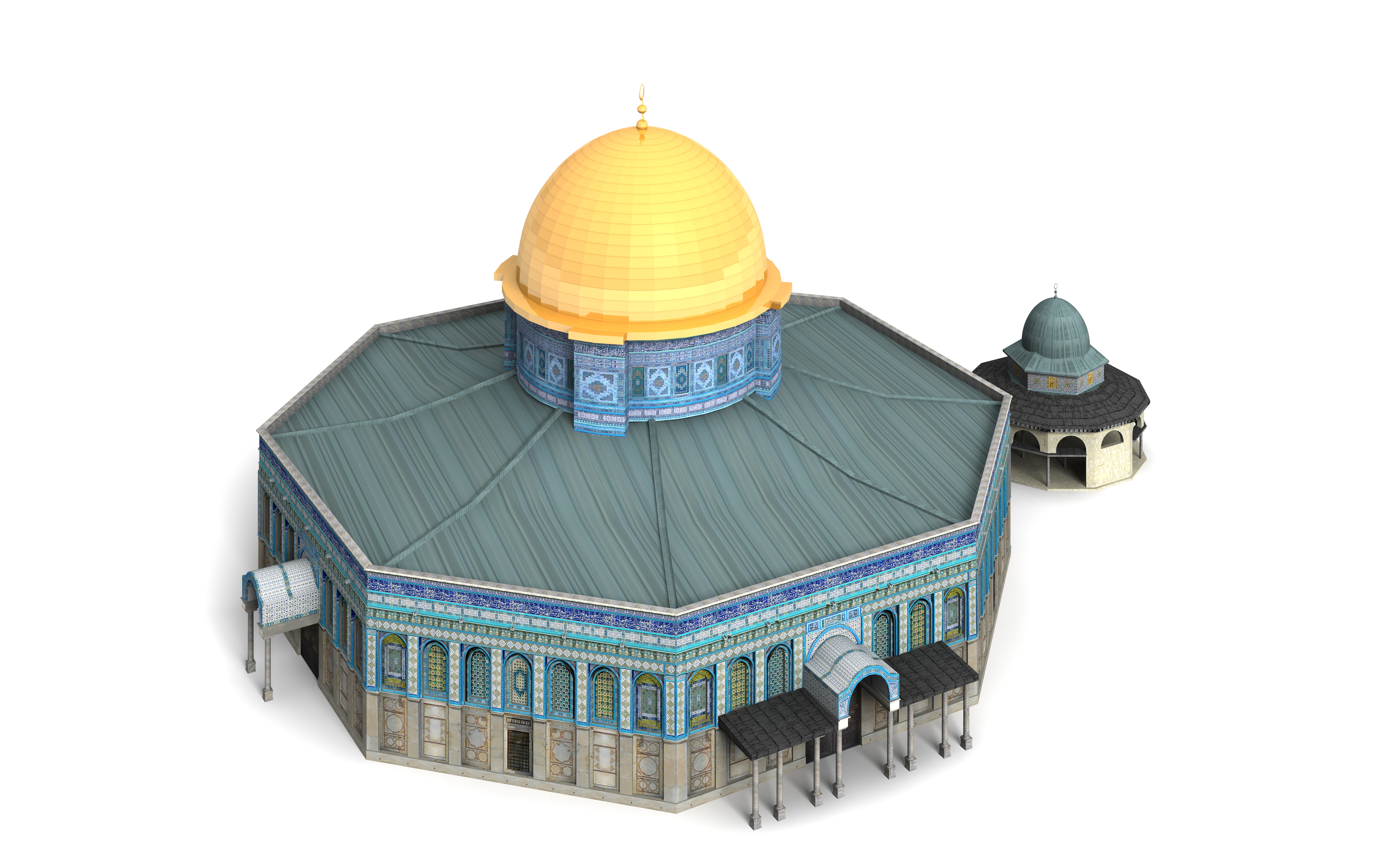 Dome of the Rock Jerusalem 3D model_3