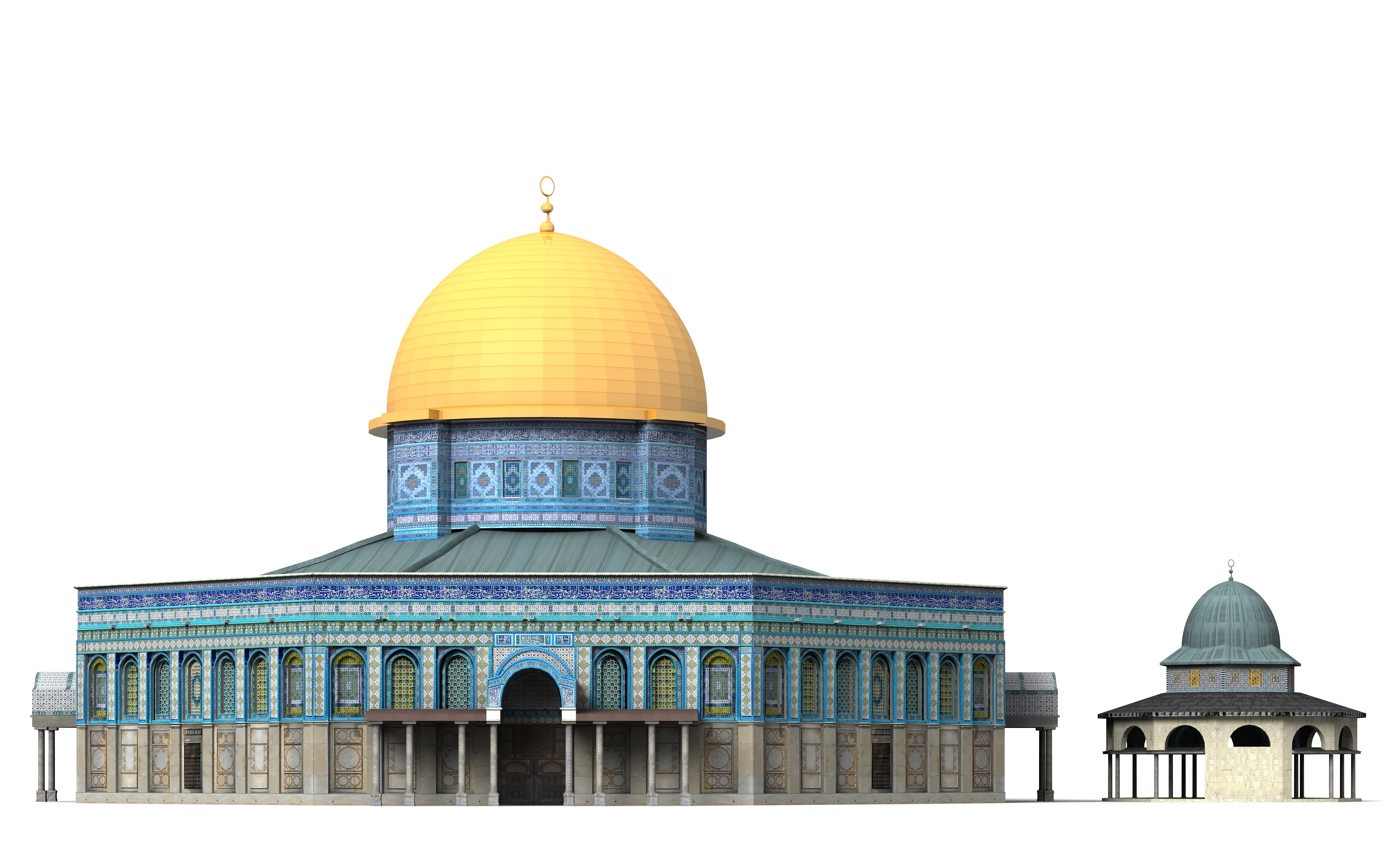 Dome of the Rock Jerusalem 3D model_7