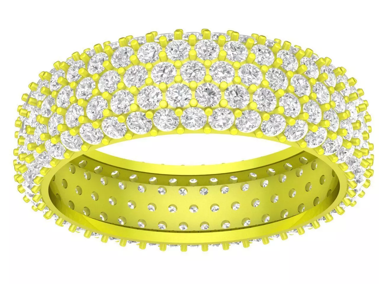 Luxury Full Pave Diamond Band Ring 4502 3D print model