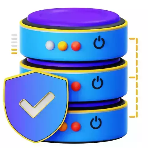 Database Security 3D Icon Low-poly 3D model