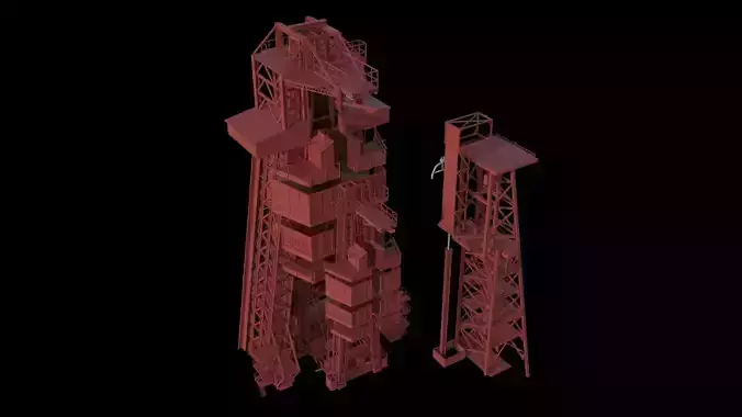 High quality 3D model Mercury Redstone launchpad 3D model