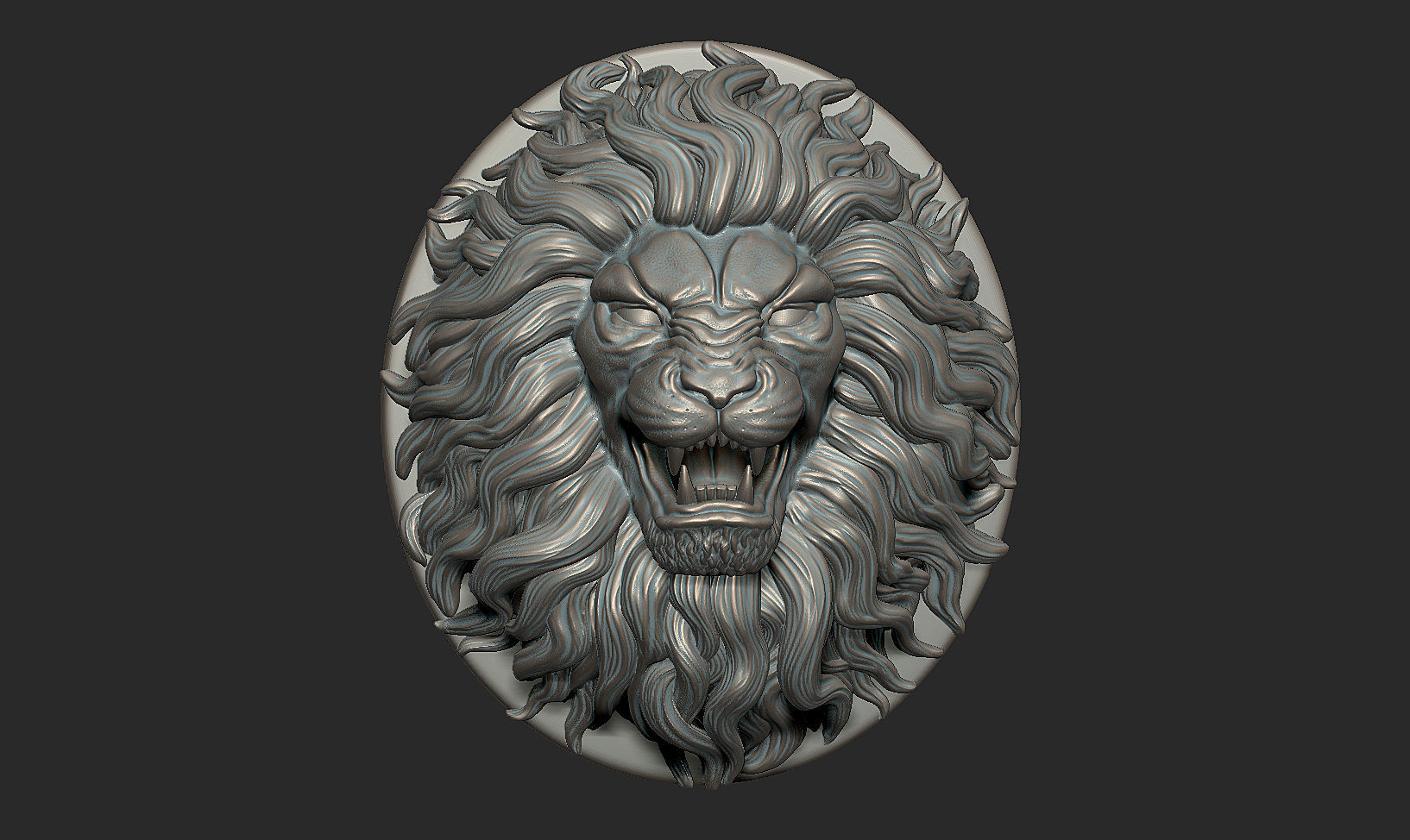 Lion Head Pendant a03  3D print model_22
