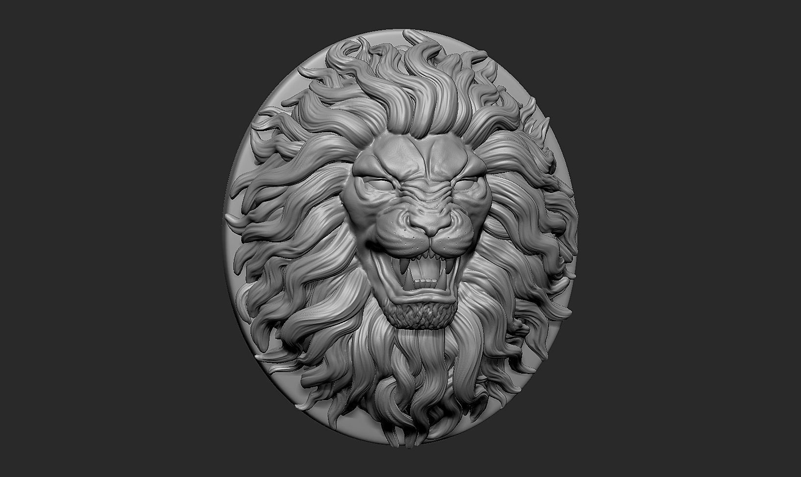 Lion Head Pendant a03  3D print model_20