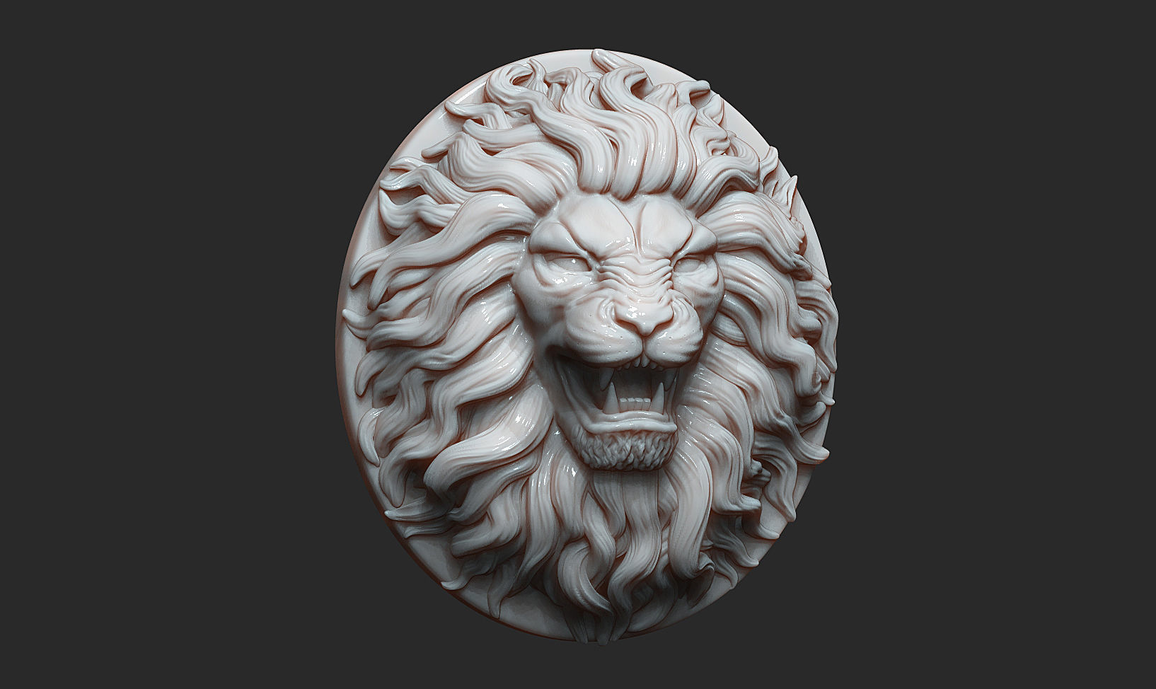 Lion Head Pendant a03  3D print model_21