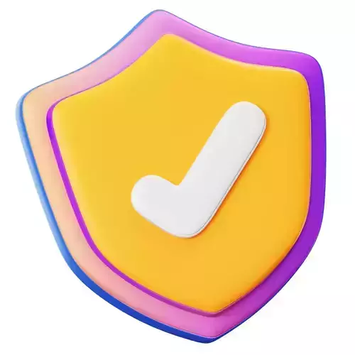 Secure Shield 3D Icon