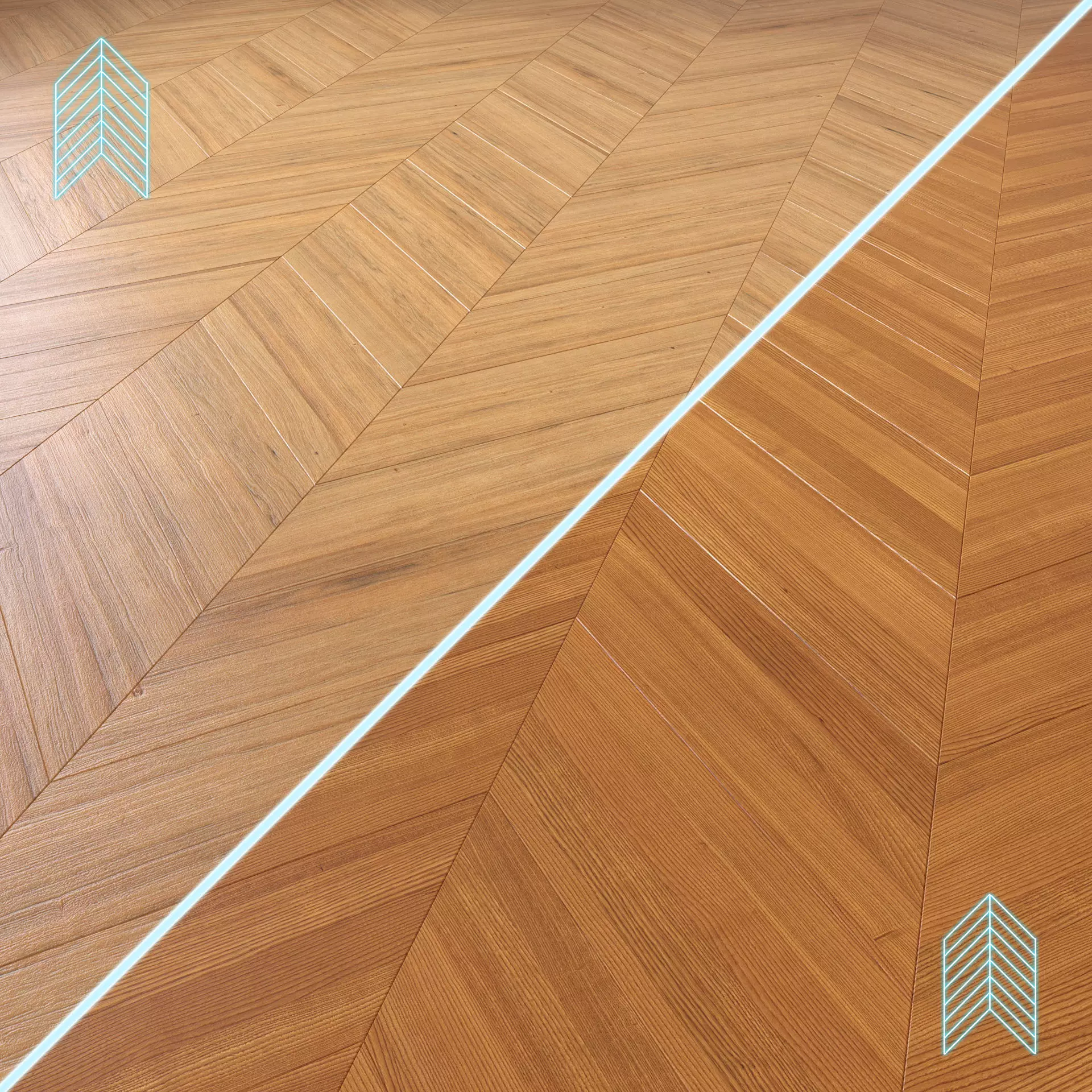 Parquet - Laminate - Wooden floor 2 in 1 Low-poly 3D model_0