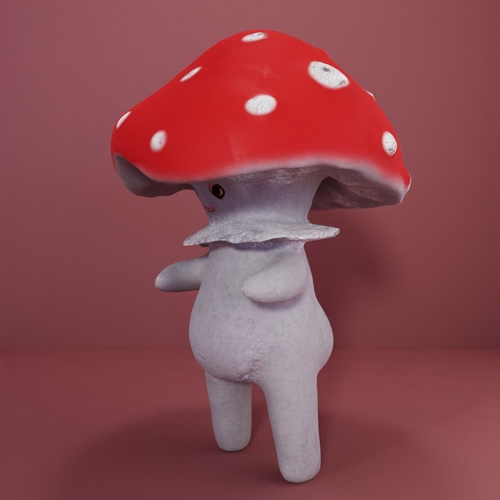 Enchanted Mushroom 3D model_2
