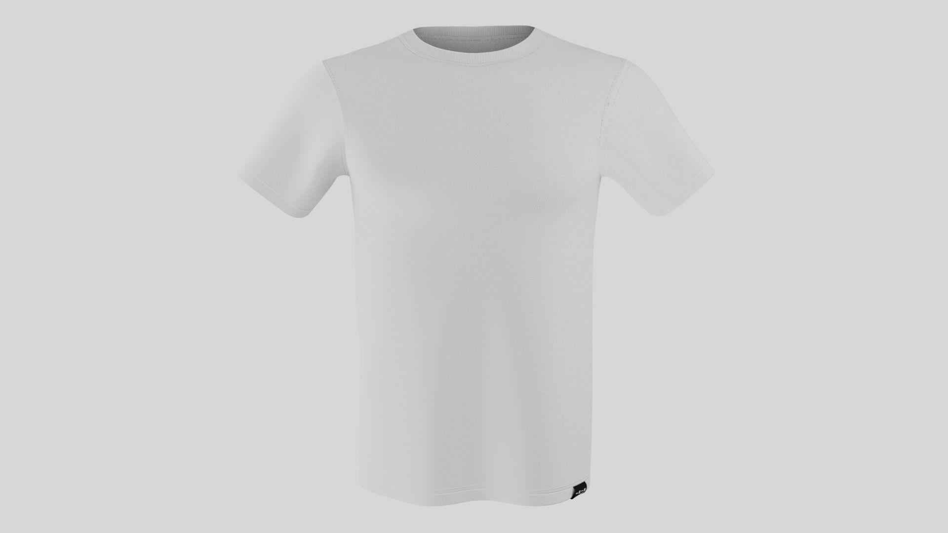 Tshirt short Low-poly 3D model_3