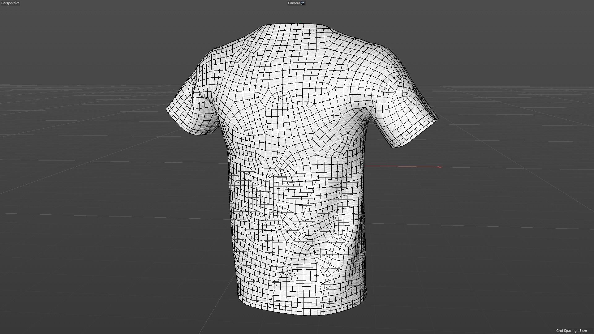 Tshirt short Low-poly 3D model_7