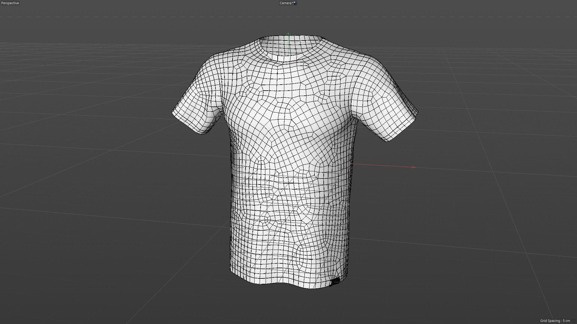 Tshirt short Low-poly 3D model_8