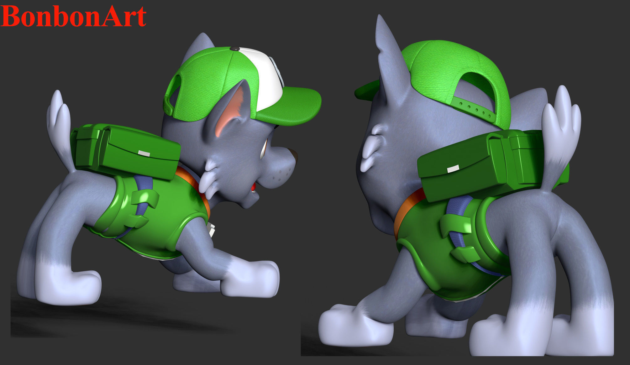 Rocky paw patrol 3D print model_5