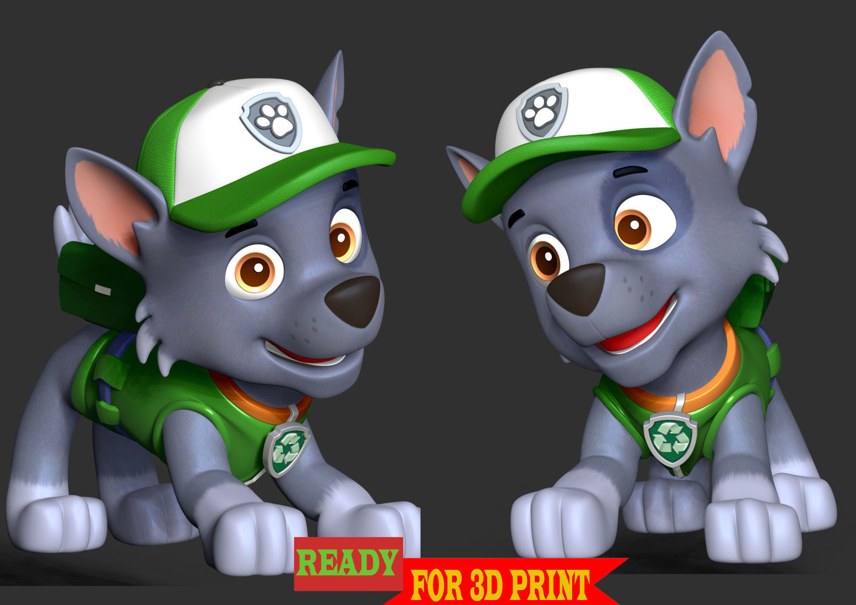 Rocky paw patrol 3D print model_1