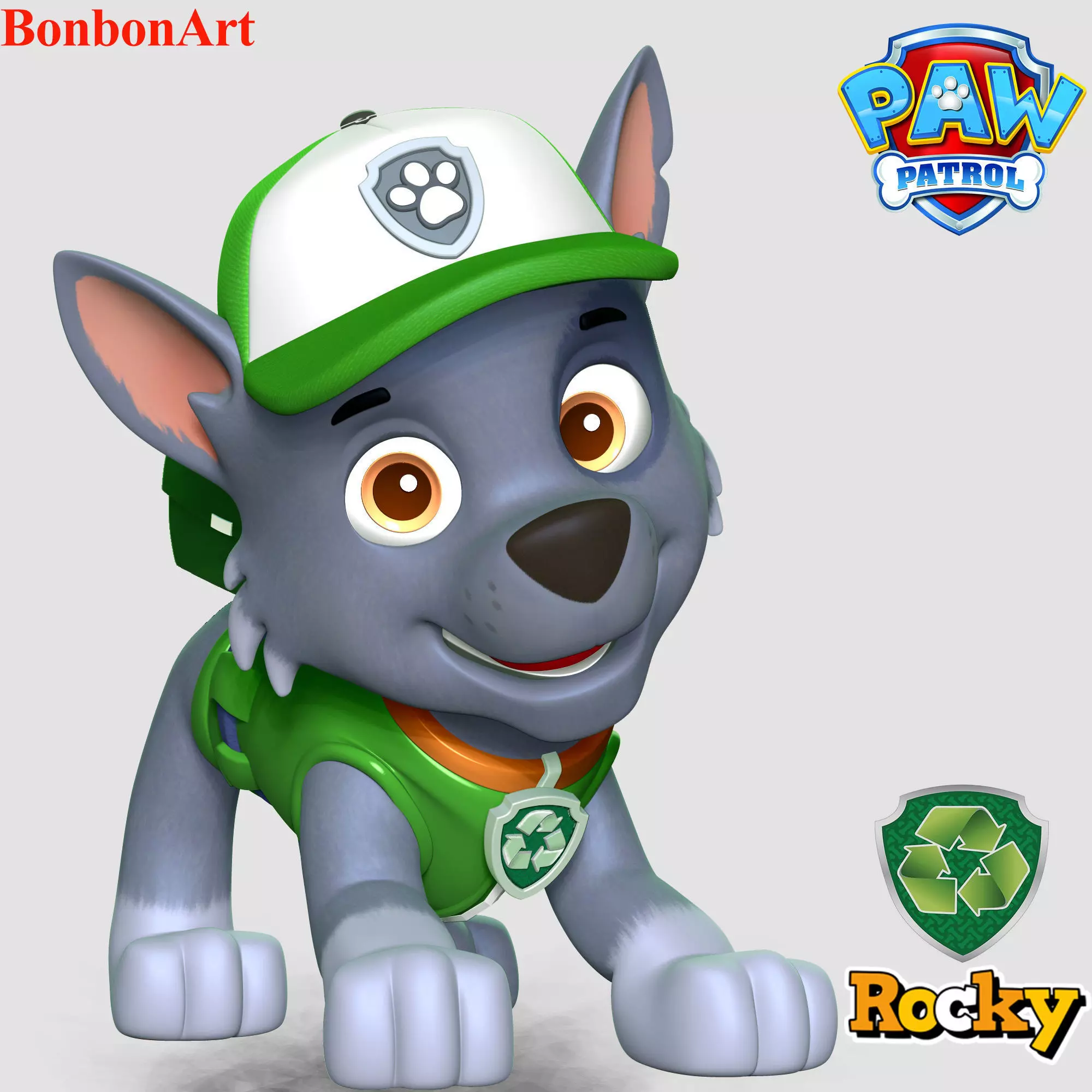 Rocky paw patrol 3D print model_0