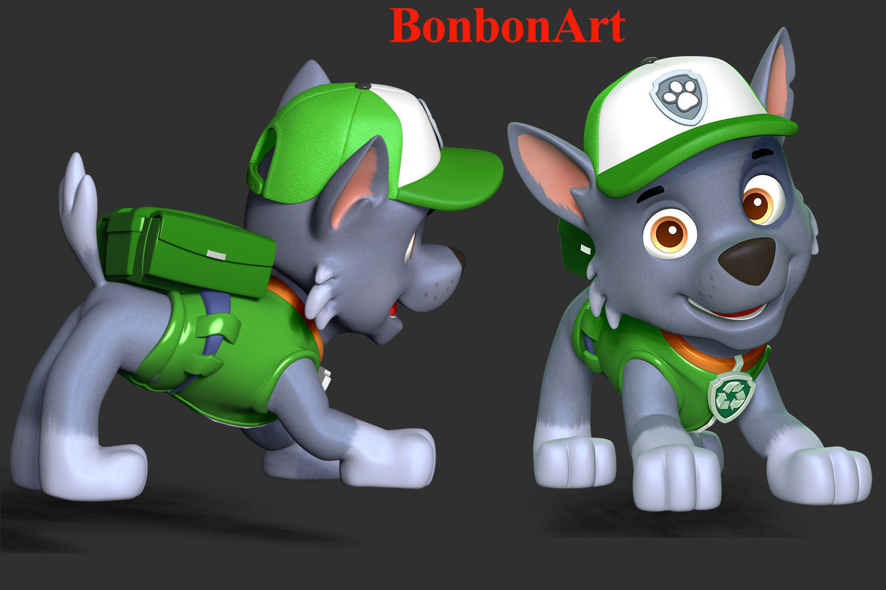 Rocky paw patrol 3D print model_4