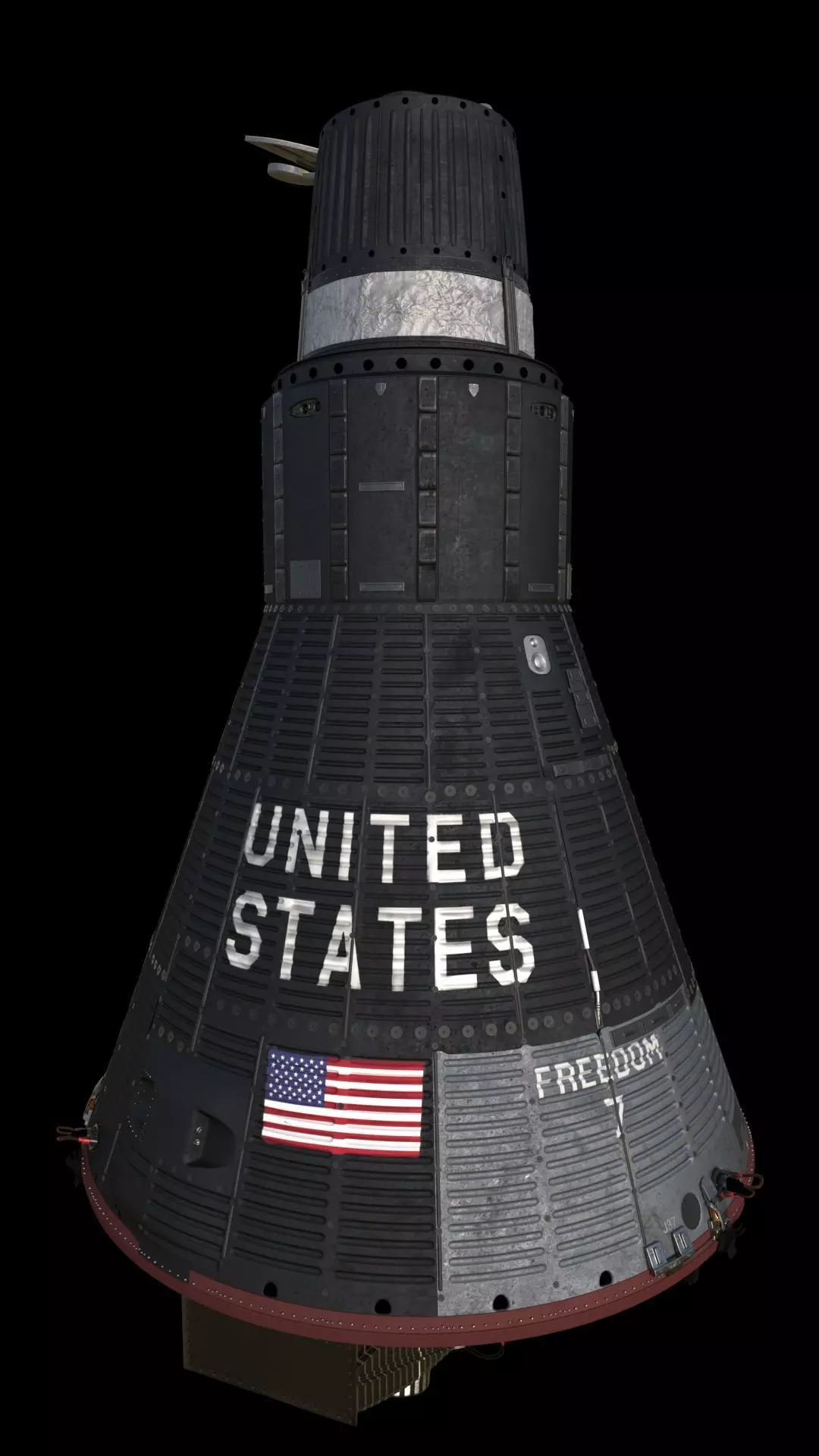 High quality 3D model Mercury Freedom7 capsule 3D model