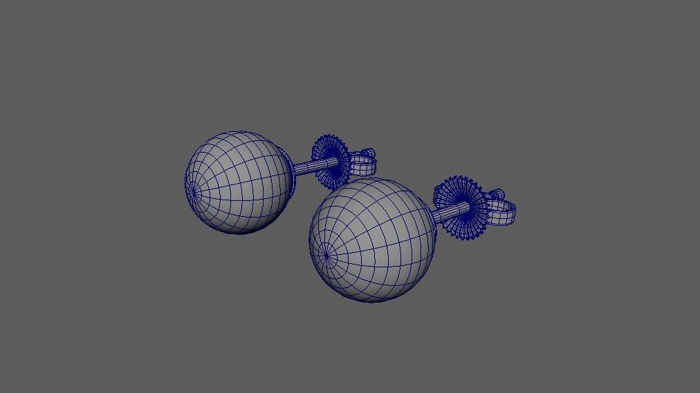 Pearl Earring Free 3D model_3