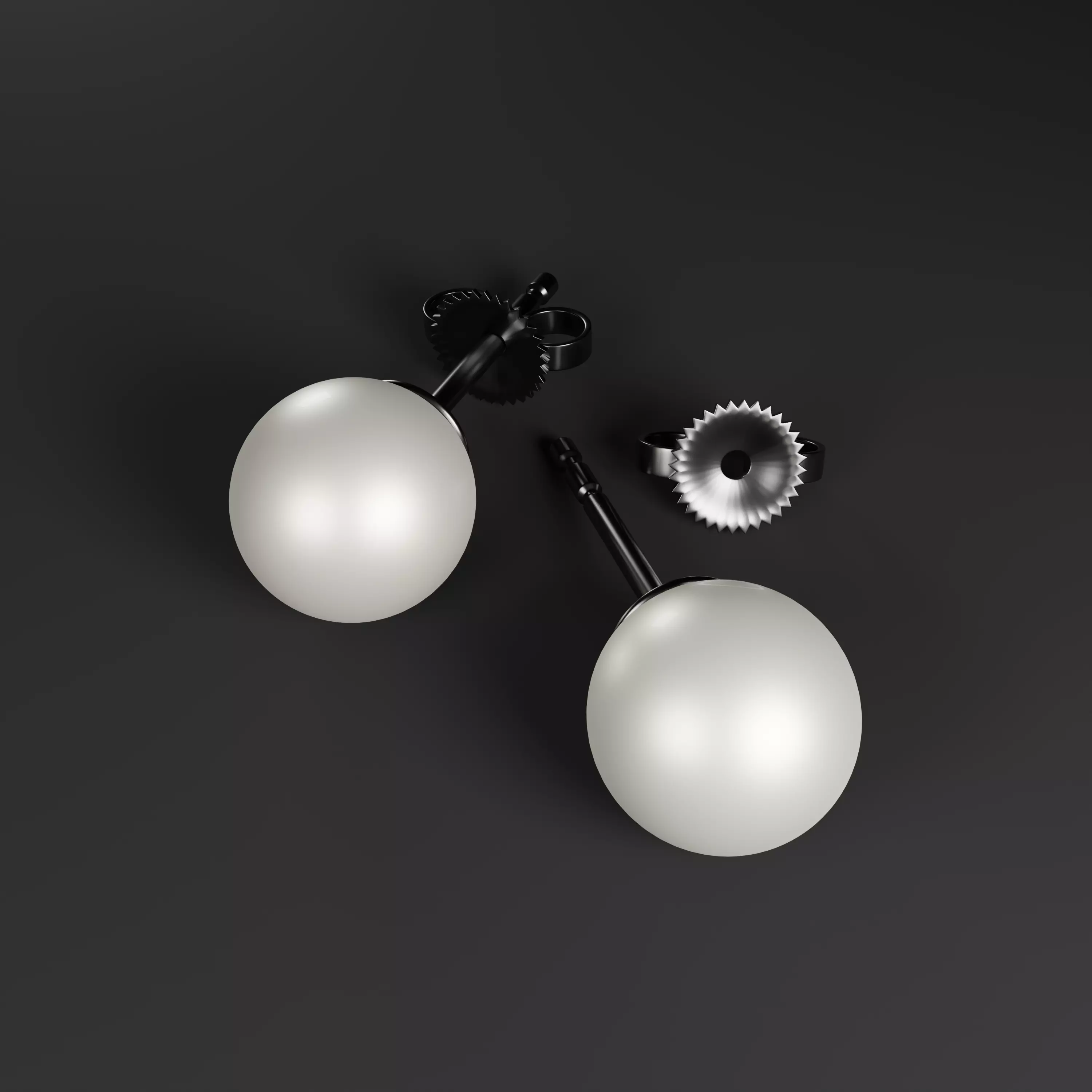 Pearl Earring Free 3D model_0