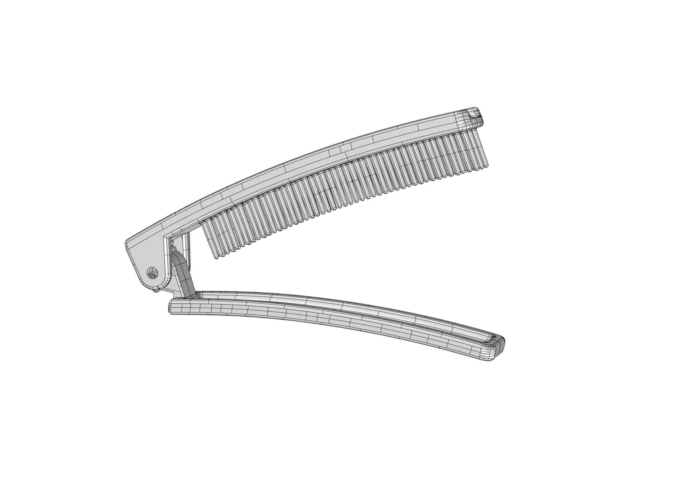 Hair comb 3D print model_9