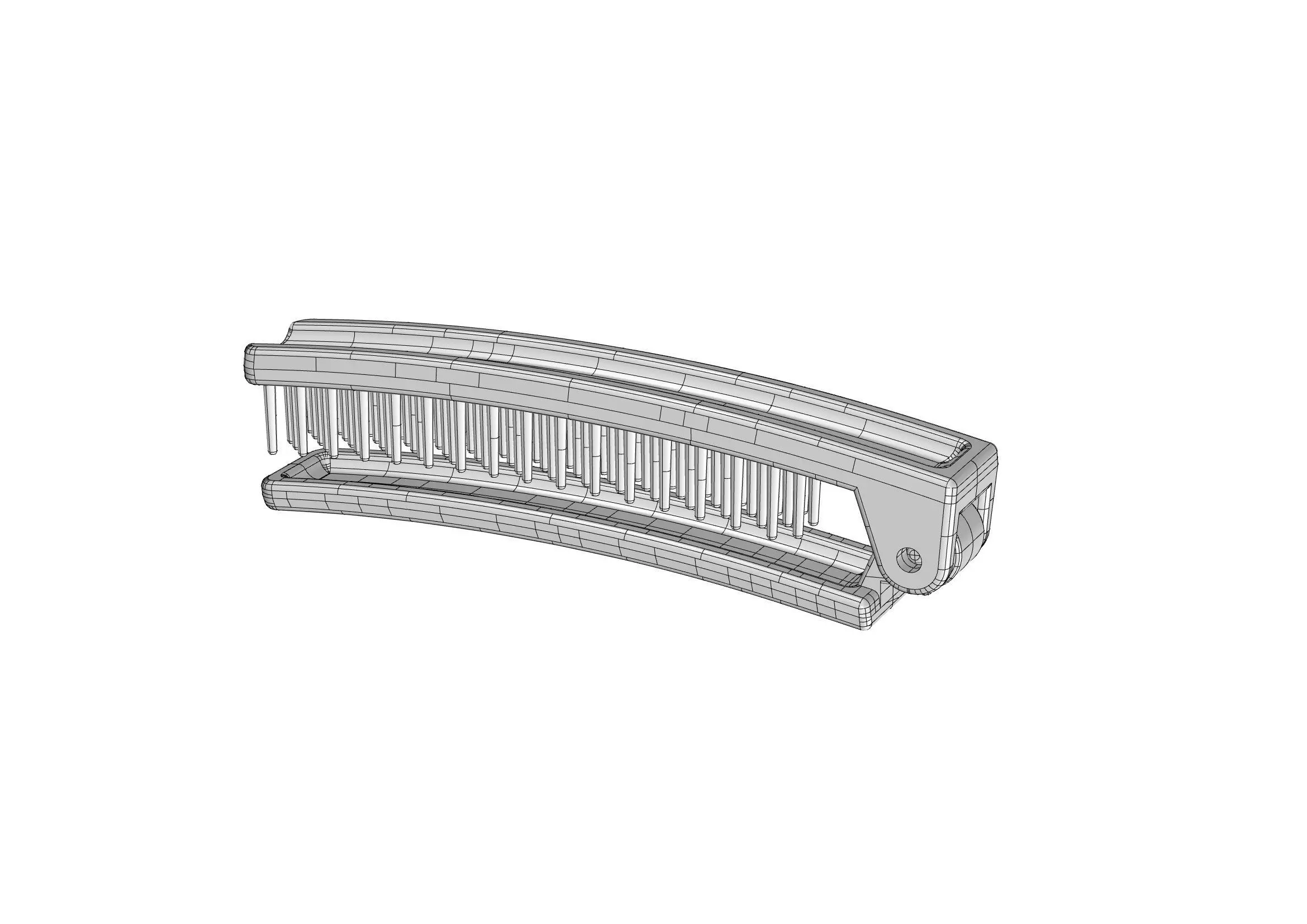 Hair comb 3D print model_7