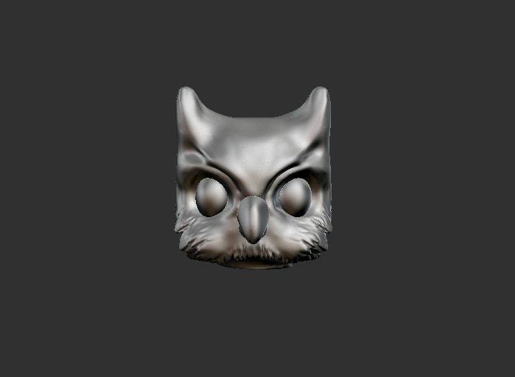 OWL MASK Low-poly 3D model_3