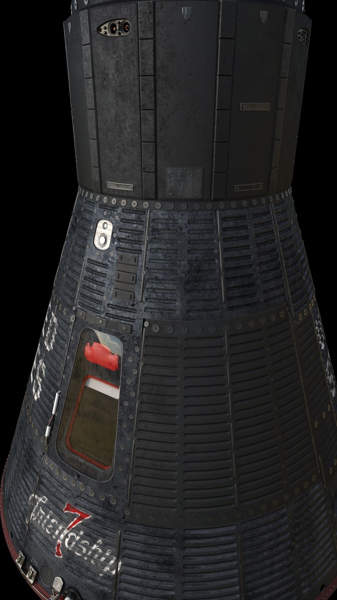 HIgh quality 3D model Mercury Friendship7 capsule 3D model_1