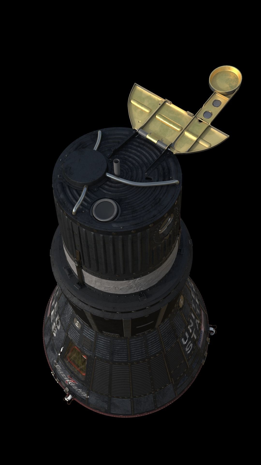 HIgh quality 3D model Mercury Friendship7 capsule 3D model_3