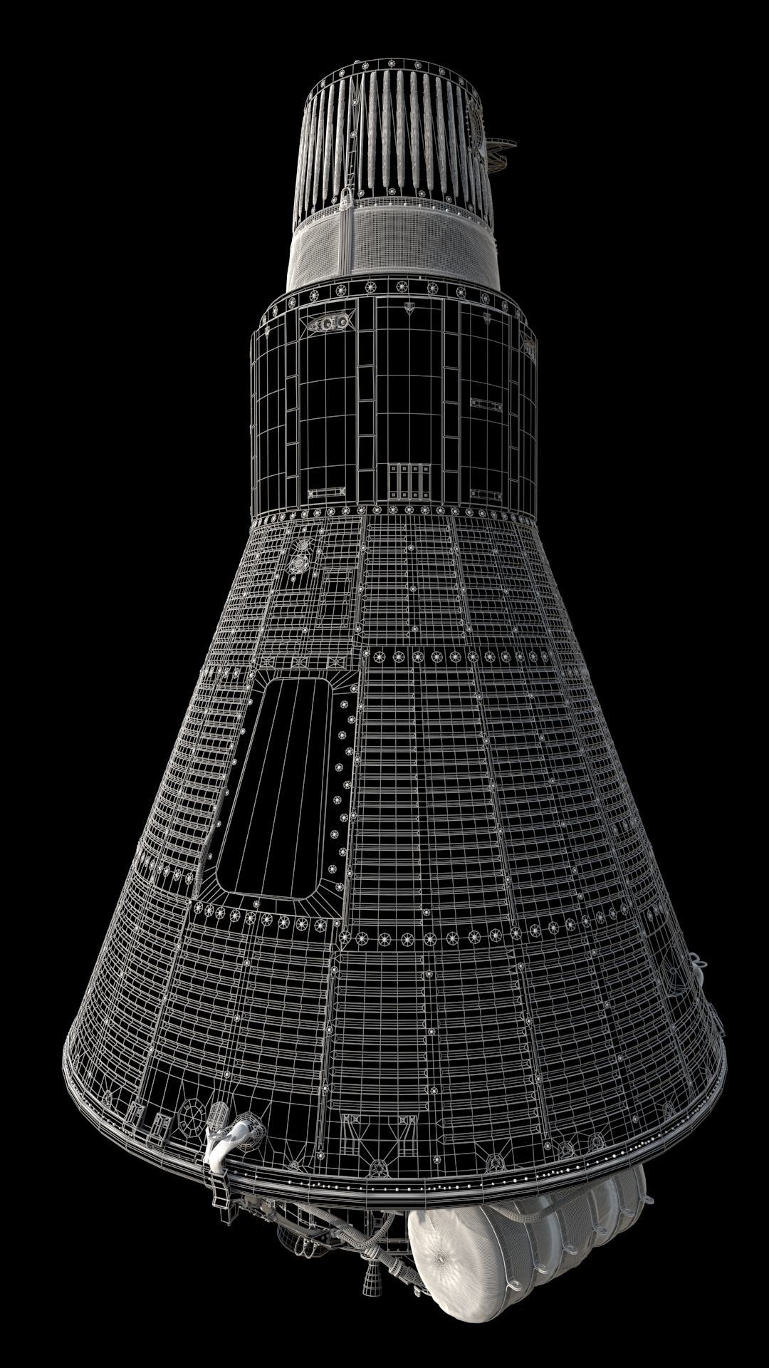 HIgh quality 3D model Mercury Friendship7 capsule 3D model_6