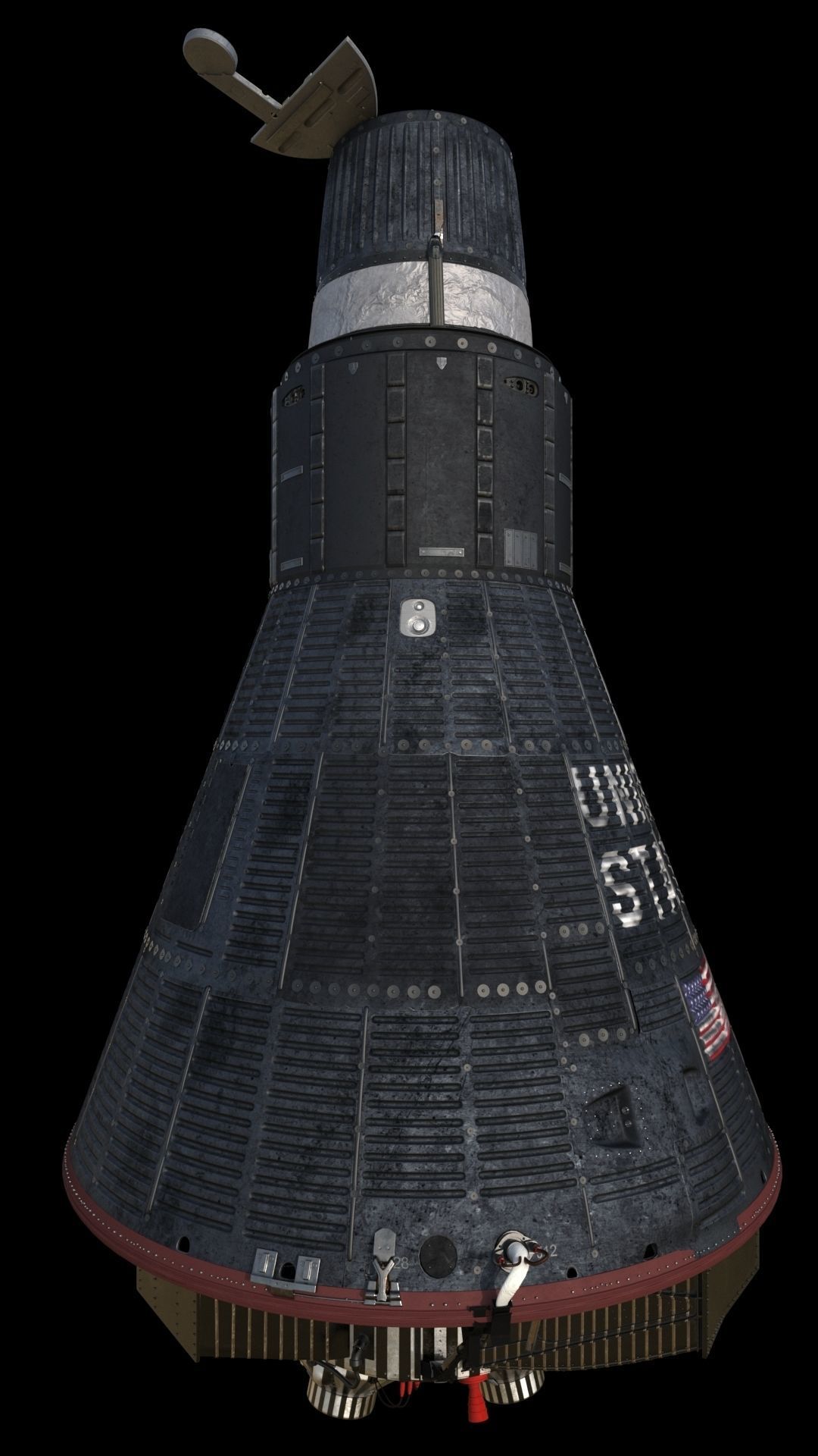 HIgh quality 3D model Mercury Friendship7 capsule 3D model_2