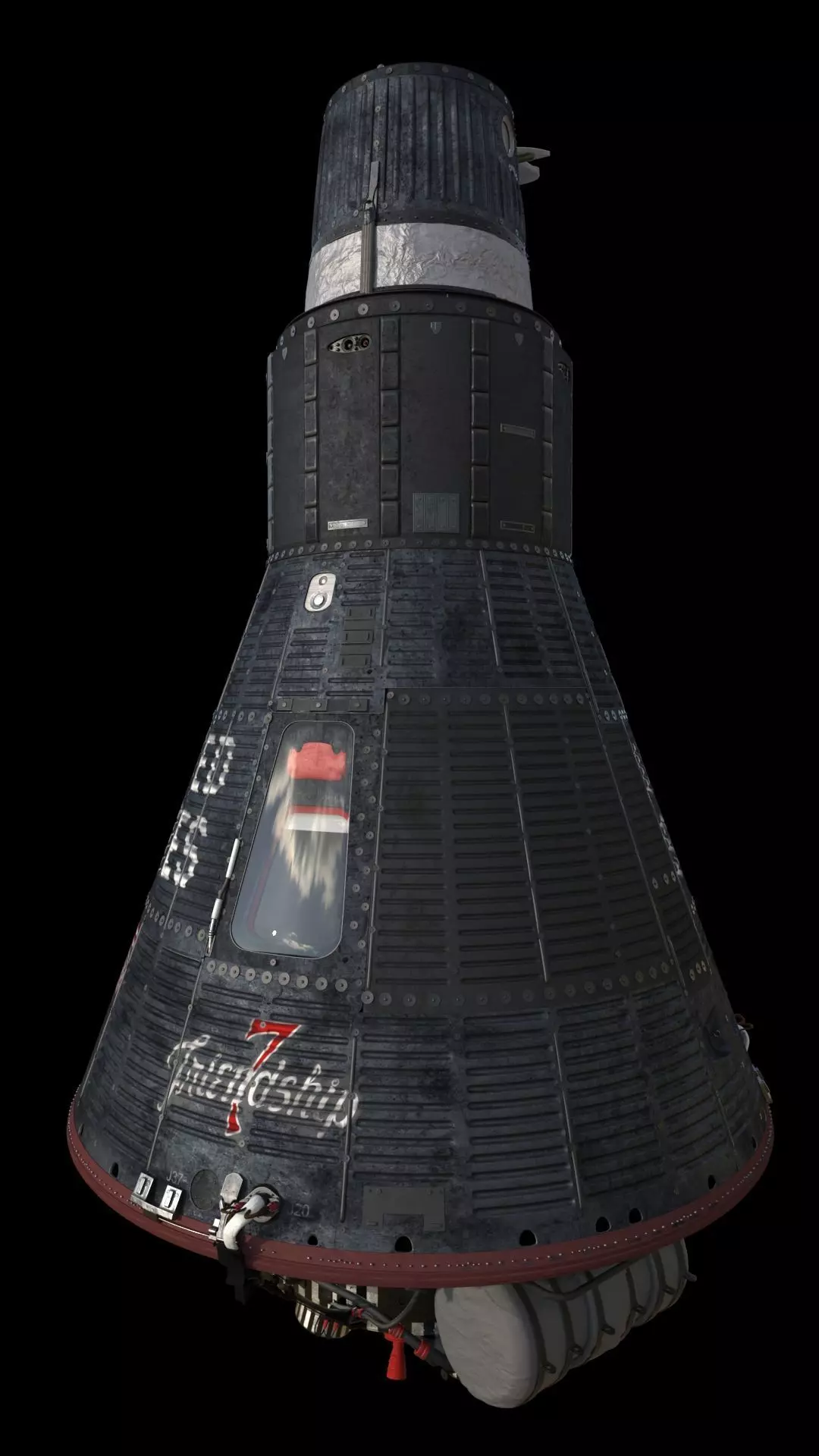 HIgh quality 3D model Mercury Friendship7 capsule 3D model_0