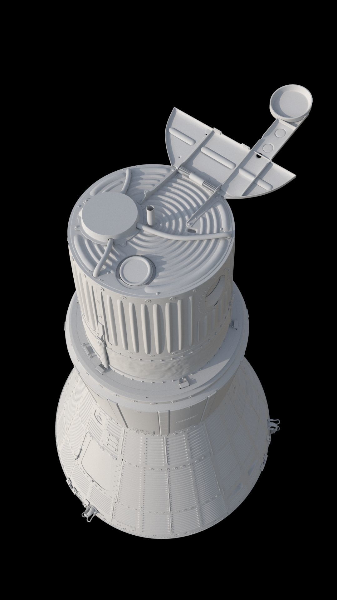 HIgh quality 3D model Mercury Friendship7 capsule 3D model_11