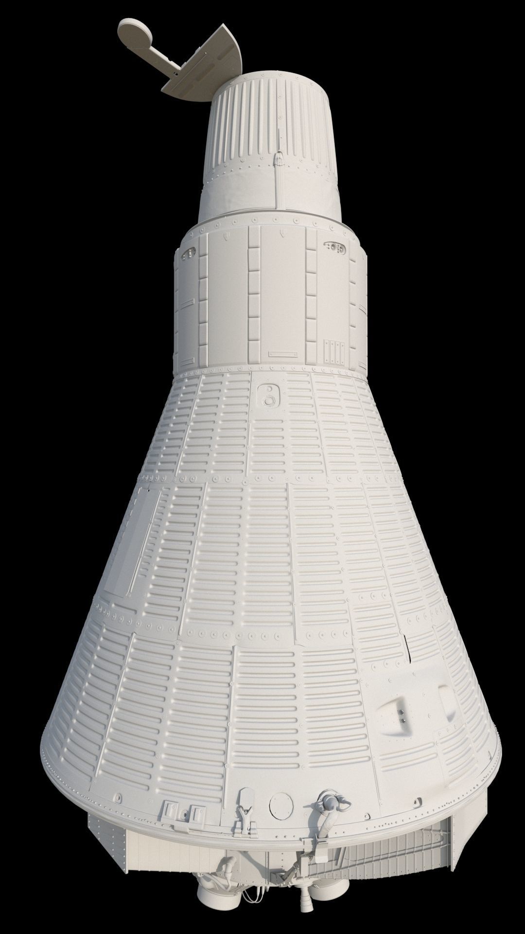 HIgh quality 3D model Mercury Friendship7 capsule 3D model_7