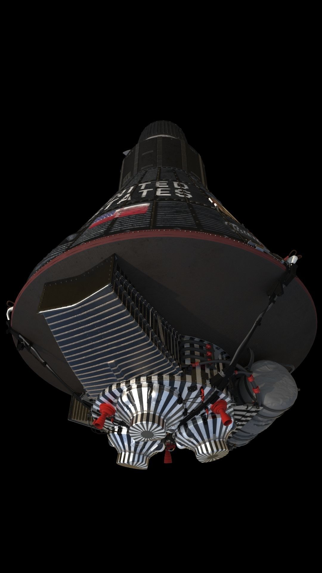 HIgh quality 3D model Mercury Friendship7 capsule 3D model_4