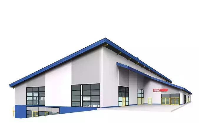 Warehouse Factory Exterior 3D model