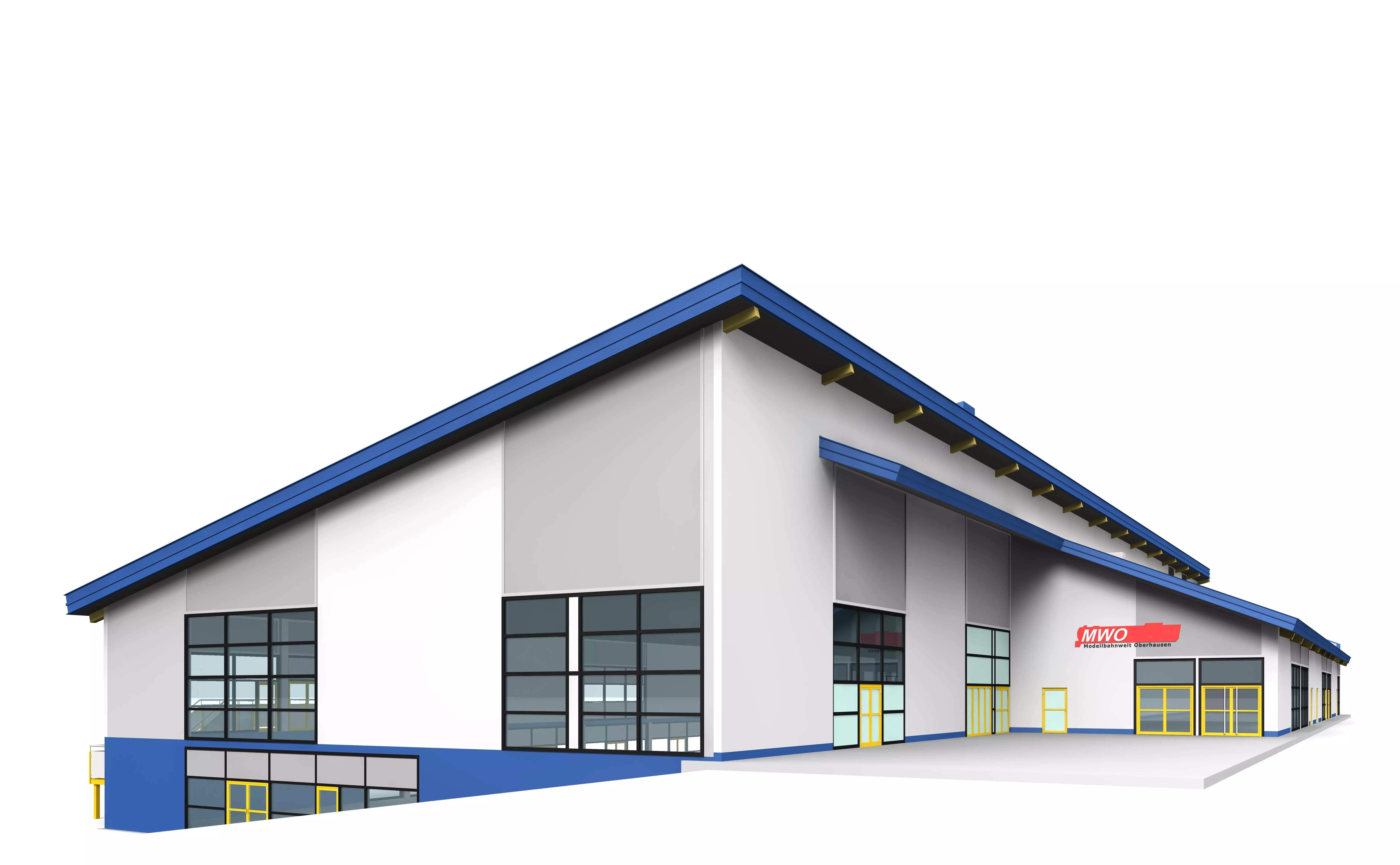 Warehouse Factory Exterior 3D model_0