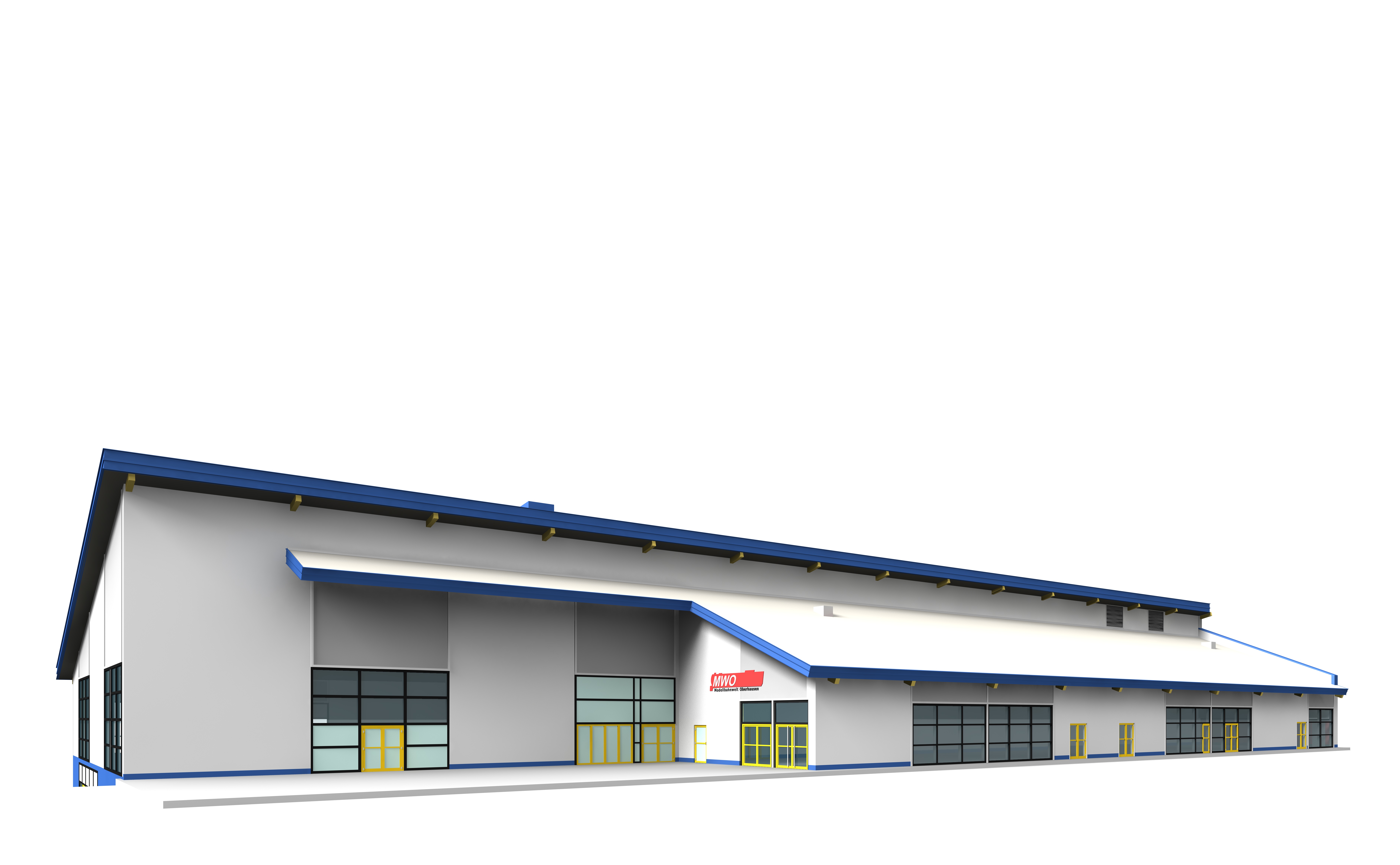 Warehouse Factory Exterior 3D model_4