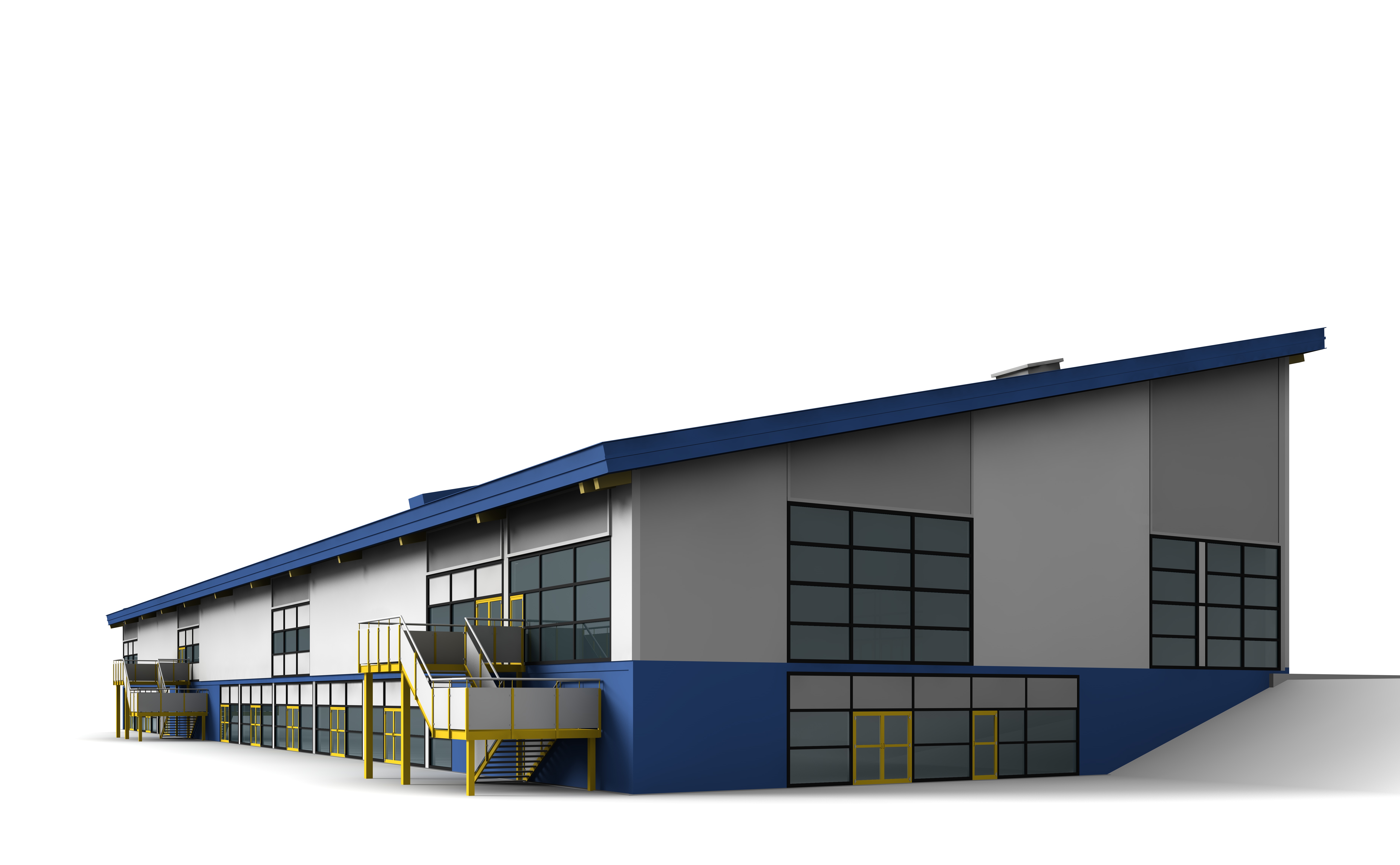 Warehouse Factory Exterior 3D model_5
