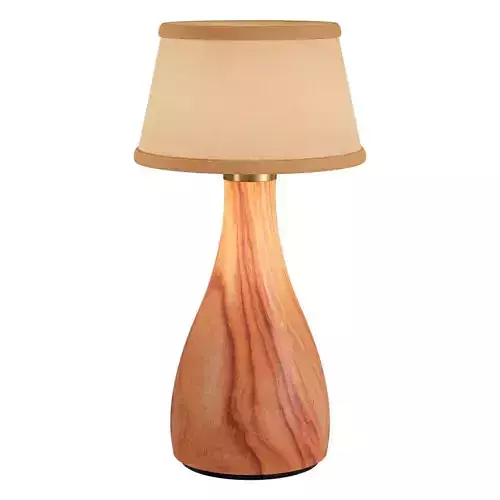 BELLINGEN-SPRING-NEOZ-Lighting table lamp made of wood with shade