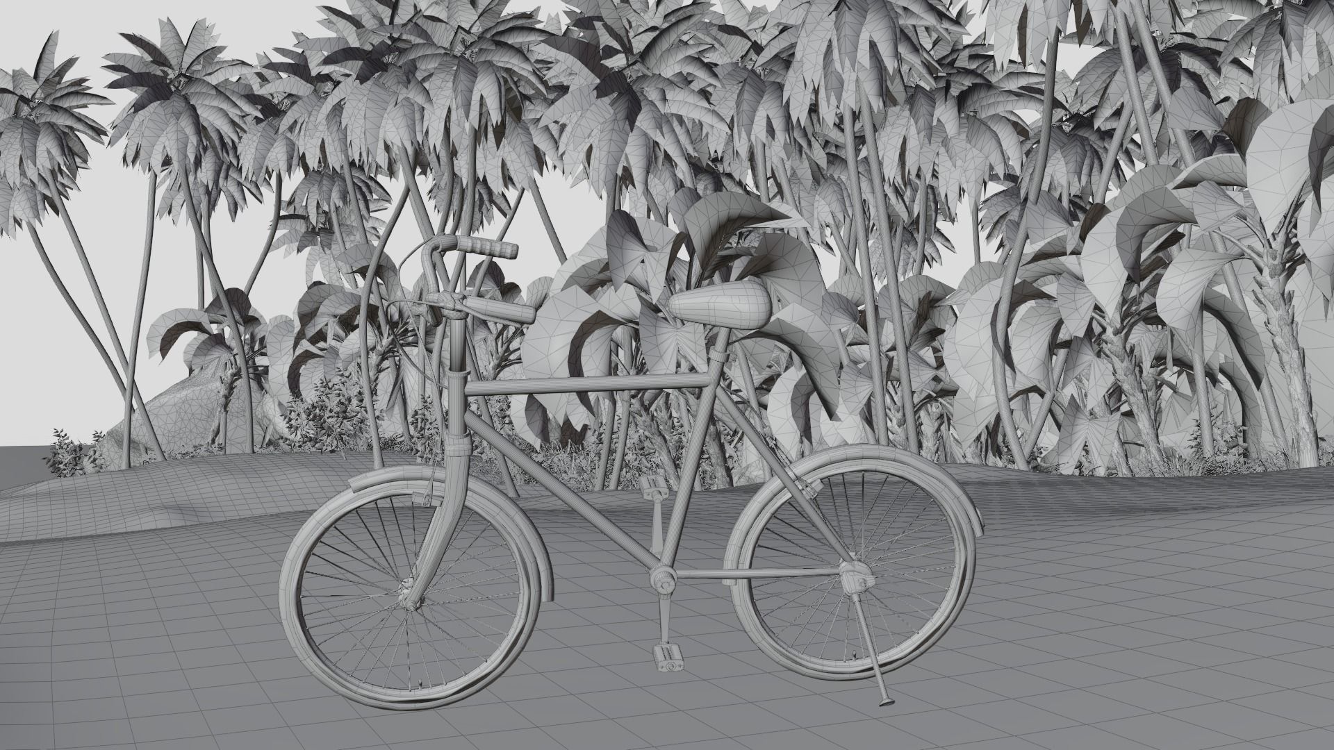 Beach  Island With realistic textures  3D model_11