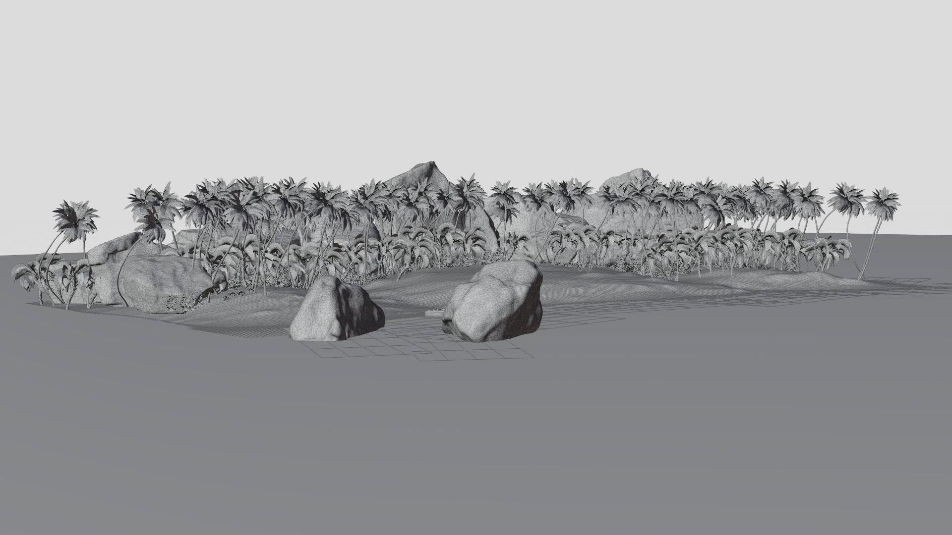 Beach  Island With realistic textures  3D model_16