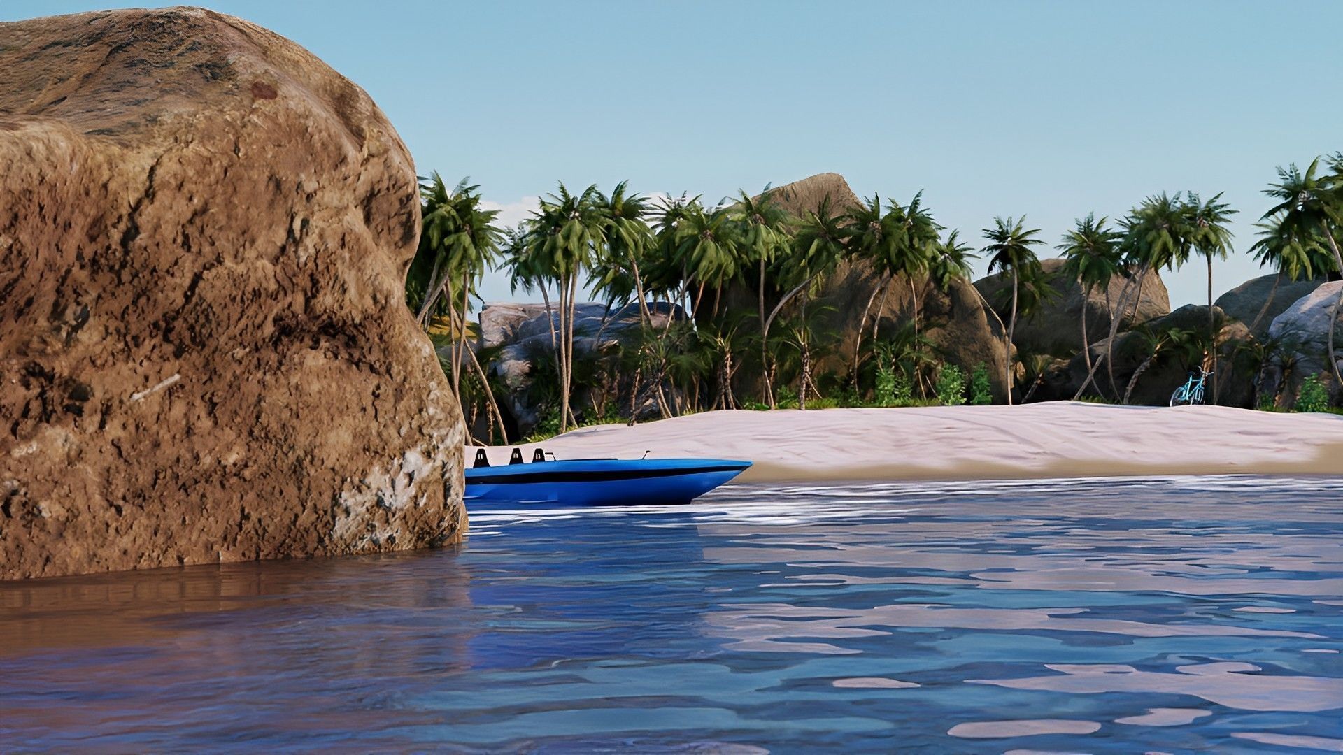 Beach  Island With realistic textures  3D model_5