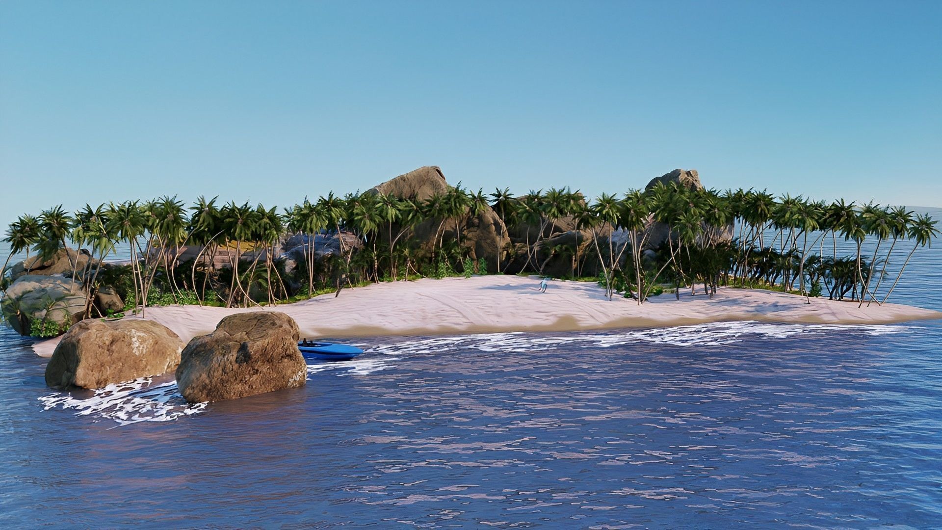 Beach  Island With realistic textures  3D model_24