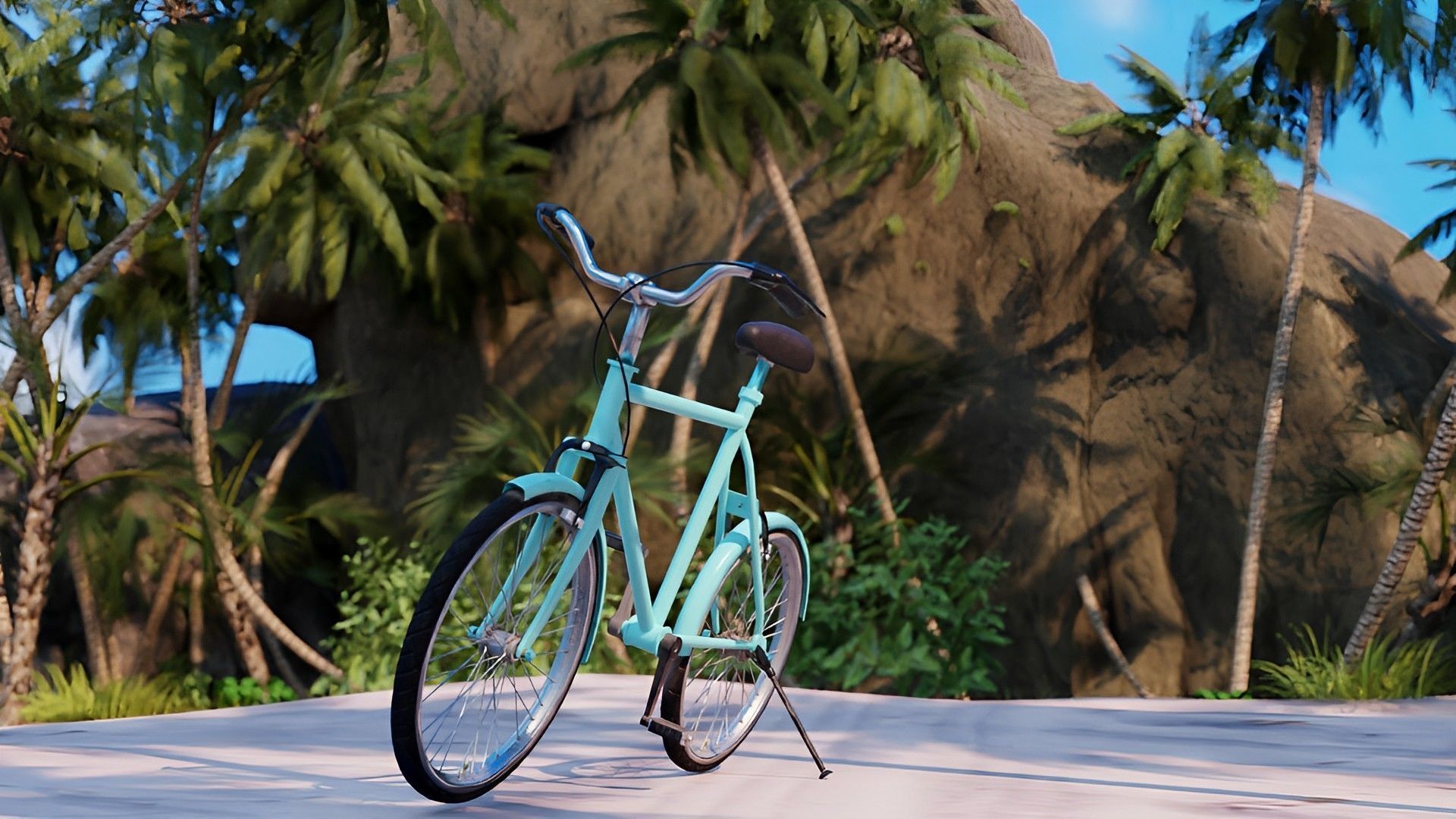 Beach  Island With realistic textures  3D model_2