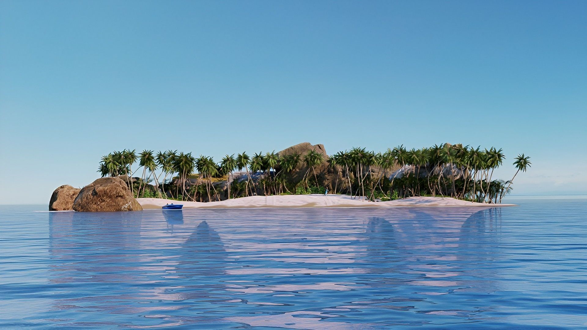 Beach  Island With realistic textures  3D model_21